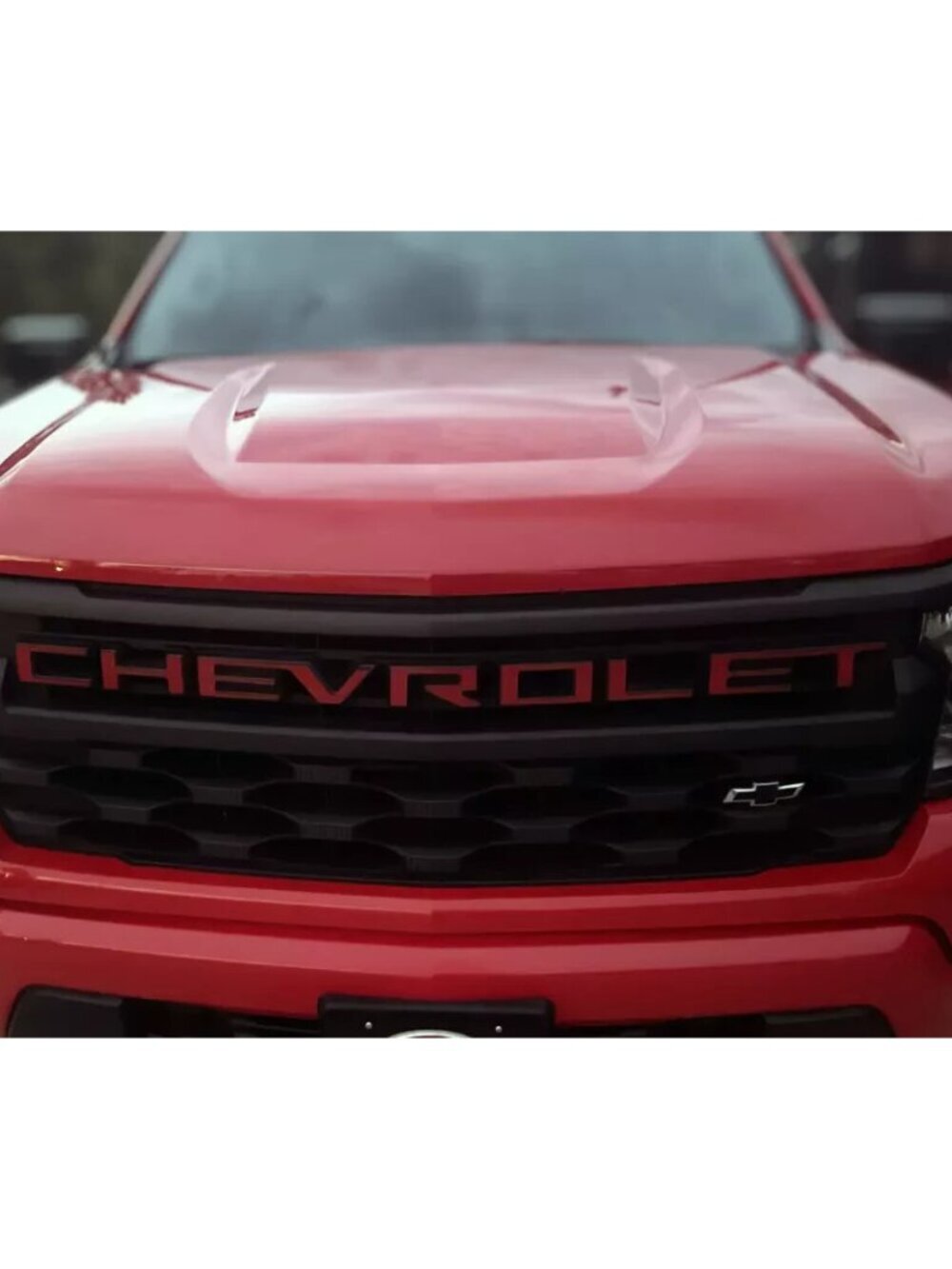 Overlay Grill Letters Inserts 2022 2023 2024 2025 2026 Silverado Red NOT VINYL - Picture 3 of 8